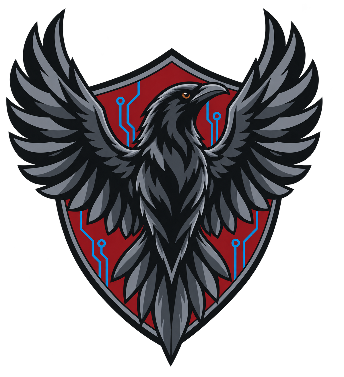 RavenRise raven and shield emblem